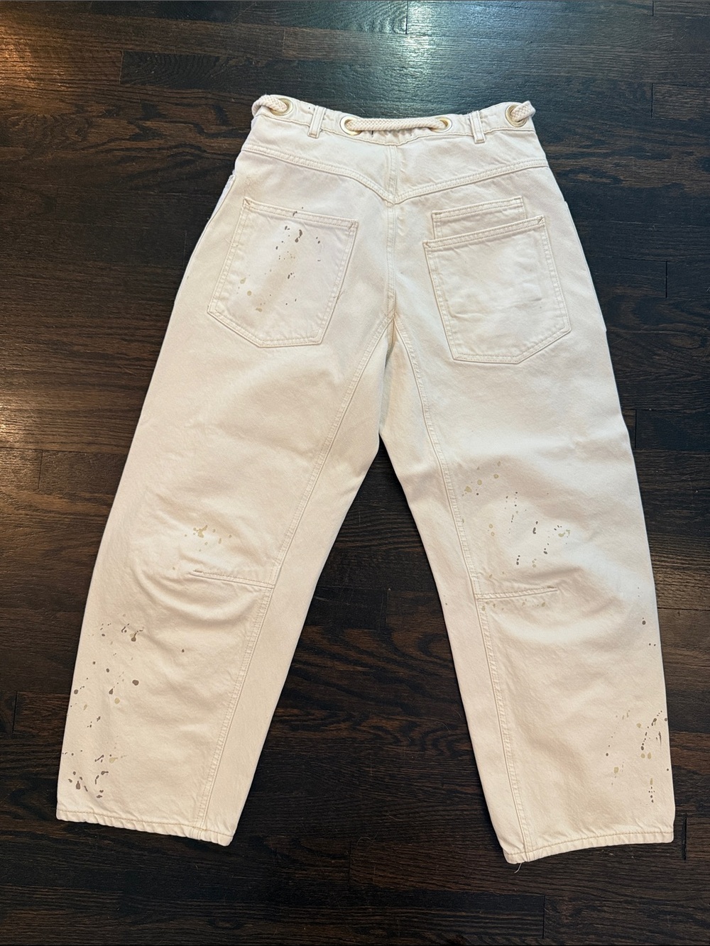 We The Free Cream Cropped Painter Jeans - Picture 2 of 2